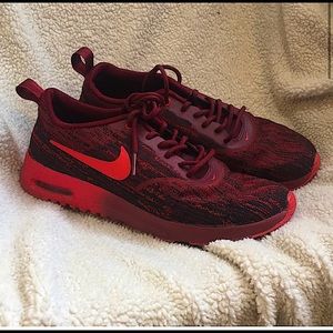 Red Nike air max sneakers